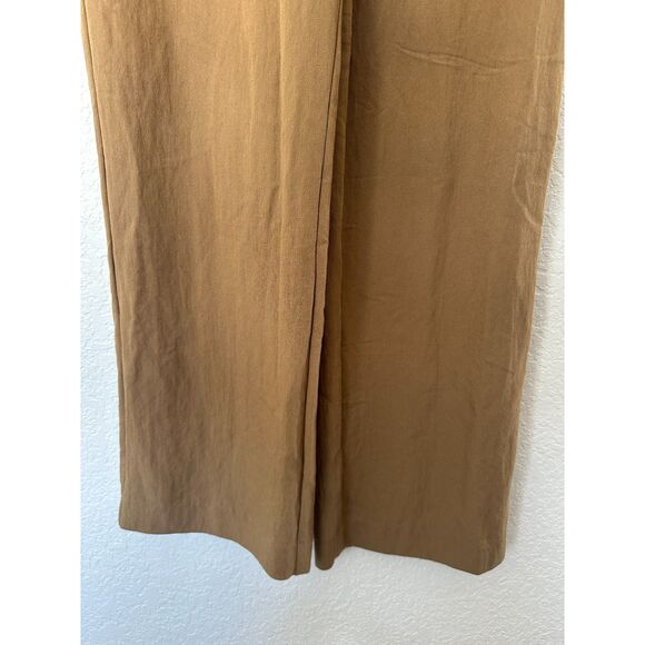 Z Supply Lucy Twill Pants Trousers Elastic Wait Pleated Front Carmel Brown Small - Picture 4 of 8